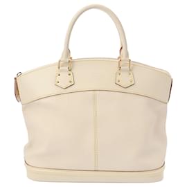 Louis Vuitton-Louis Vuitton Suhali Lockit MM Handbag-White