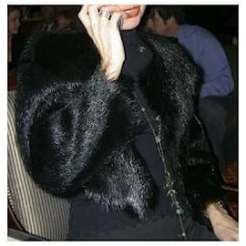 Autre Marque-Fur Bolero-Black