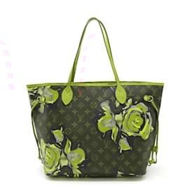 Louis Vuitton-Louis Vuitton Monogram Rose Neverfull MM Tote Bag-Brown,Pink,Green,Orange,Monogram