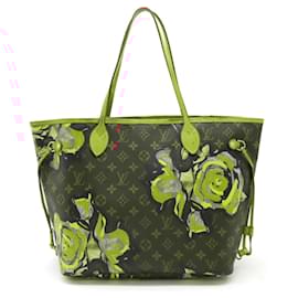 Louis Vuitton-Louis Vuitton Monogram Rose Neverfull MM Tote Bag-Brown,Pink,Green,Orange,Monogram