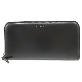 Cartera larga de cuero negro Givenchy Negro