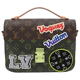 Louis Vuitton-Louis Vuitton Monogram Patches Pochette Metis Handbag-Brown