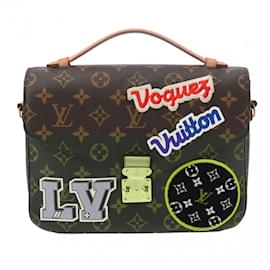 Louis Vuitton-Louis Vuitton Monogram Patches Pochette Metis Handbag-Brown