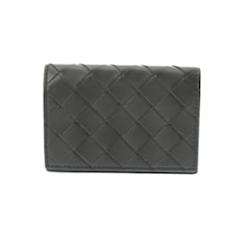 Bottega Veneta-Bottega Veneta Intrecciato Business Card Case-Dark green