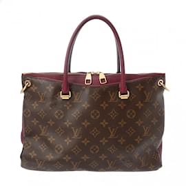 Louis Vuitton-Louis Vuitton Monogram Pallas Raisin Handbag-Dark red,Monogram