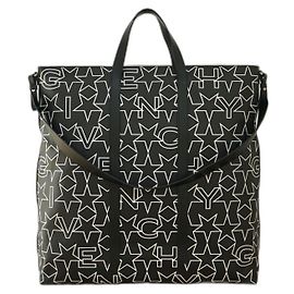 Bolsa weekender Givenchy estampa de estrela preto e branco couro Preto Branco