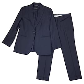 Max Mara-Max Mara dark blue suit pants-Blue