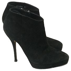 GUCCI Ankle boots T.EU 37 Suede Black