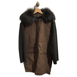 LANVIN Coats T.International XL Wool Khaki