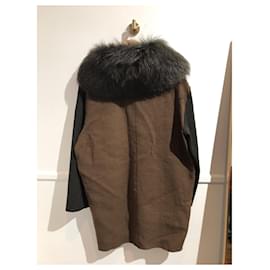 Lanvin-LANVIN Coats T.International XL Wool-Khaki
