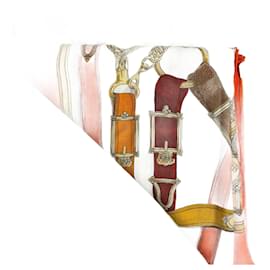 Hermès-HERMES Scarves T.  Cashmere-Orange