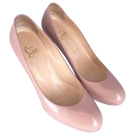 Christian Louboutin-Christian Louboutin New Simple Pump 100 in Beige Leather-Brown,Beige