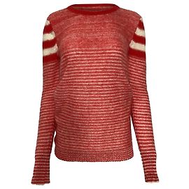 Isabel Marant Etoile Pull rayé Isabel Marant Étoile en mohair rouge Rouge Bordeaux
