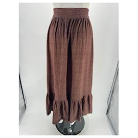 Autre Marque-NON SIGNE / UNSIGNED Skirts T.International S Wool-Brown