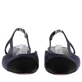 Chanel-CHANEL Sandals T.EU 37 Cloth-Navy blue