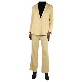 Maje Pastel yellow two piece suit set - size UK 6 Yellow