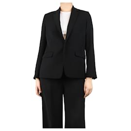 Vince Schwarzer Ein-Knopf-Blazer - Größe UK 10 Schwarz