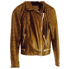 All Saints Klassische Lederjacke Schwarz