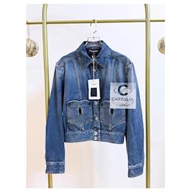 Chanel-New 2024 Spring New CC Heart Denim Jacket-Blue