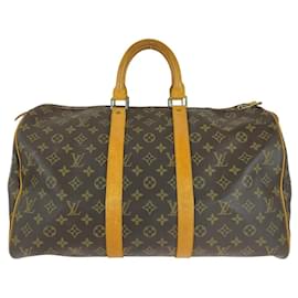 Louis Vuitton-Louis Vuitton Monogram Keepall 45 Boston Bag-Brown