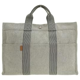 Hermès-Hermes New Fourre-Tout MM Tote Bag-Grey