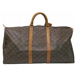Louis Vuitton-Louis Vuitton Monogram Keepall 55 Bag M41424-Brown