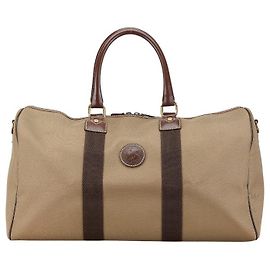 Autre Marque Bolsa de viagem em lona e couro Hunting World Boston Marrom