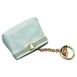 Chaveiro de couro com motivo Vara da Salvatore Ferragamo Verde