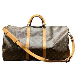 Louis Vuitton-Louis Vuitton Monogram Keepall Bandouliere 55 Bag-Brown