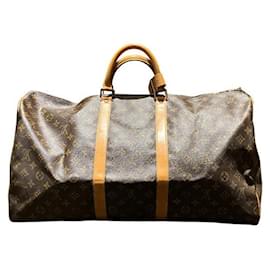 Louis Vuitton-Louis Vuitton Monogram Keepall Bandouliere 55 Bag-Brown