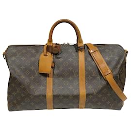 Louis Vuitton-Louis Vuitton Keepall Bandouliere 50 Travel Bag M41416-Brown