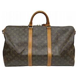 Louis Vuitton-Louis Vuitton Keepall Bandouliere 50 Travel Bag M41416-Brown