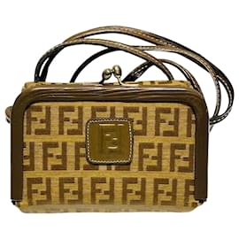 Fendi-Fendi Zucchino Shoulder Bag-Beige