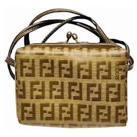 Fendi-Fendi Zucchino Shoulder Bag-Beige