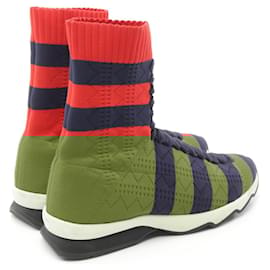 Fendi-Fendi Fabric Sock Sneakers Red/Navy-Other