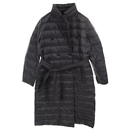 Ralph Lauren-Lauren Ralph Lauren Belted Down Trench Coat Nylon Outerwear-Black