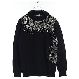Yves Saint Laurent Wollpullover Saint Laurent Paris Schwarz