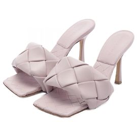 Bottega Veneta Leather Lido Mules Pink Pink