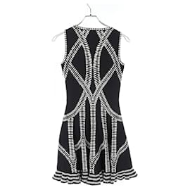 Alexander Mcqueen-Alexander McQueen Rayon Dress Black/White-Other