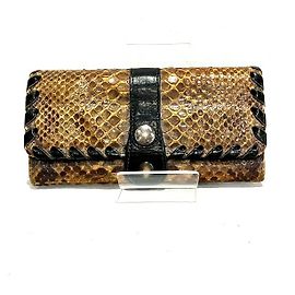 Chloé Portefeuille bifold en cuir Python Chloe Marron