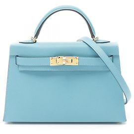 Hermès Hermes Mini Kelly 2 Handbag Blue Blue