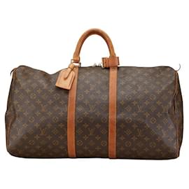 Louis Vuitton-Louis Vuitton Monogram Keepall 55 Travel Bag-Brown