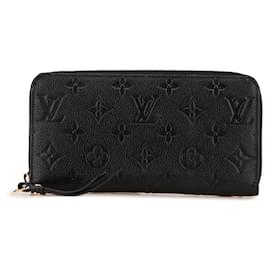 Louis Vuitton-Louis Vuitton Monogram Zippy Wallet Black-Black