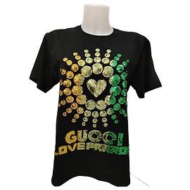 T-shirt Gucci Love Parade 2022 nera in cotone Nero