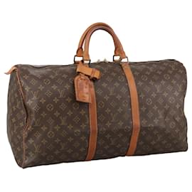 Louis Vuitton-LOUIS VUITTON Monogram Keepall 55 Boston Bag M41424 LV Auth 103946-Monogram