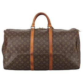 Louis Vuitton-LOUIS VUITTON Monogram Keepall 55 Boston Bag M41424 LV Auth 103946-Monogram
