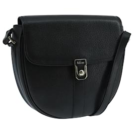 Autre Marque-Burberrys Shoulder Bag Leather Black Silver Auth ep6871-Black,Silvery