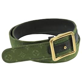 Louis Vuitton-LOUIS VUITTON Monogram Mini Ceinture Belt 36.6"" TST Khaki LV Auth 98161-Khaki