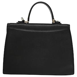 Autre Marque-Burberrys Hand Bag Leather 2way Black Silver Auth ep6872-Black,Silvery