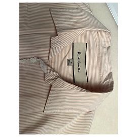 Blusa Paul Smith a righe rosa e bianca con pizzo bianco Rosa Bianco